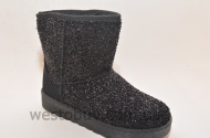 Зимние женские угги черный перелив XD-12a