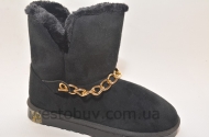 Угги женские зимние с цепочкой "под золото" 505a