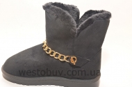 Угги женские зимние с цепочкой "под золото" 505a