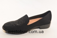 Туфли женские с вышивкой и стразами 313-3