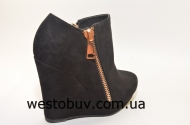Замшевые женские полуботинки  1388-1