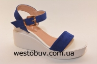 Женские босоножки синие 010-6