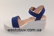 Женские босоножки синие 010-6