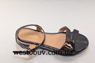 Босоножки из череной экко-кожи для женщин H667-1