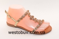 Женские босоножки золотистые H13-2