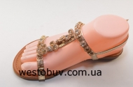 Женские босоножки золотистые H13-2